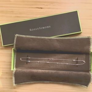 NWOT Ross-Simons CZ Sterling Silver Necklace 16"